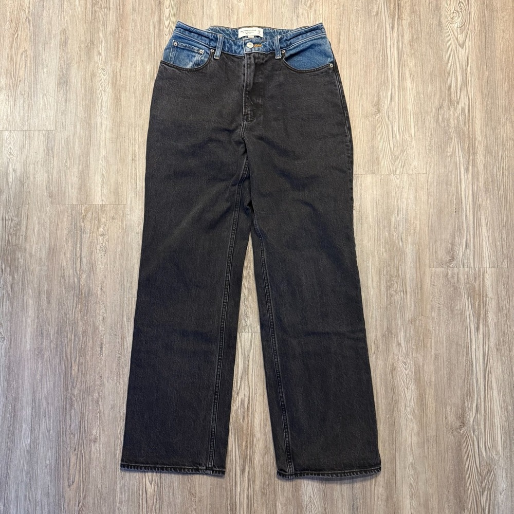 Abercrombie & Fitch Womens 28/6 90's Relaxed High Curve Love Dual Color Jeans